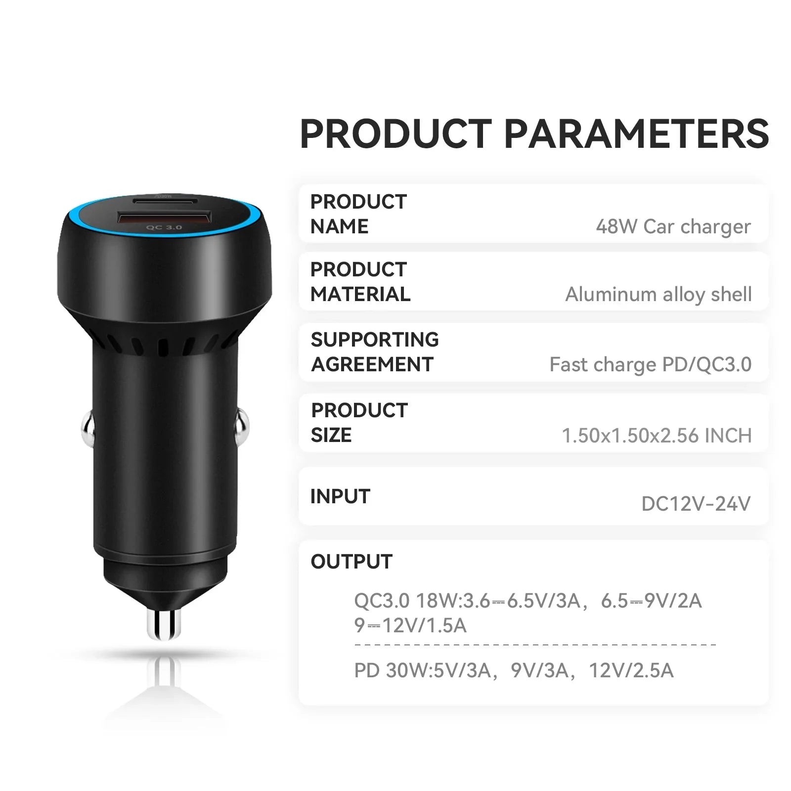 Super Fast USB-C Charging Adapter QC3.0 PD Car Charger DJI Mini 2/Mini 3 Pro