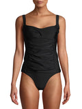 Gloria Vanderbilt Solid Princess Ruched Tankini Swimsuit Top