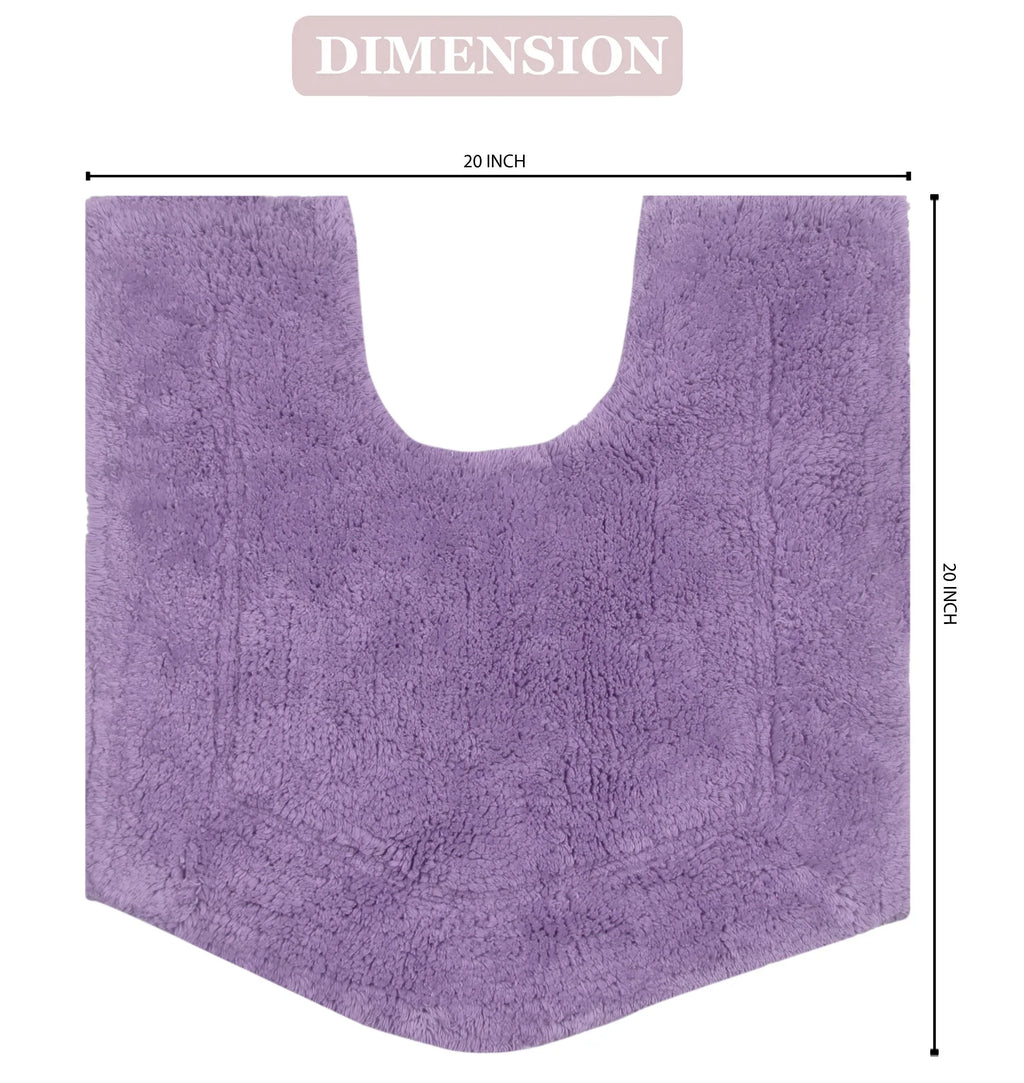Home Weavers Waterd Collection 100% Cotton Tufted Bath Rug, Extra and Absorbent Bath Rugs, Non-Slip Plush Bath Carpet, Machine Wash Dry, bath rugs Bathroom Floor, 20" x 20" Contour, Purple Rug