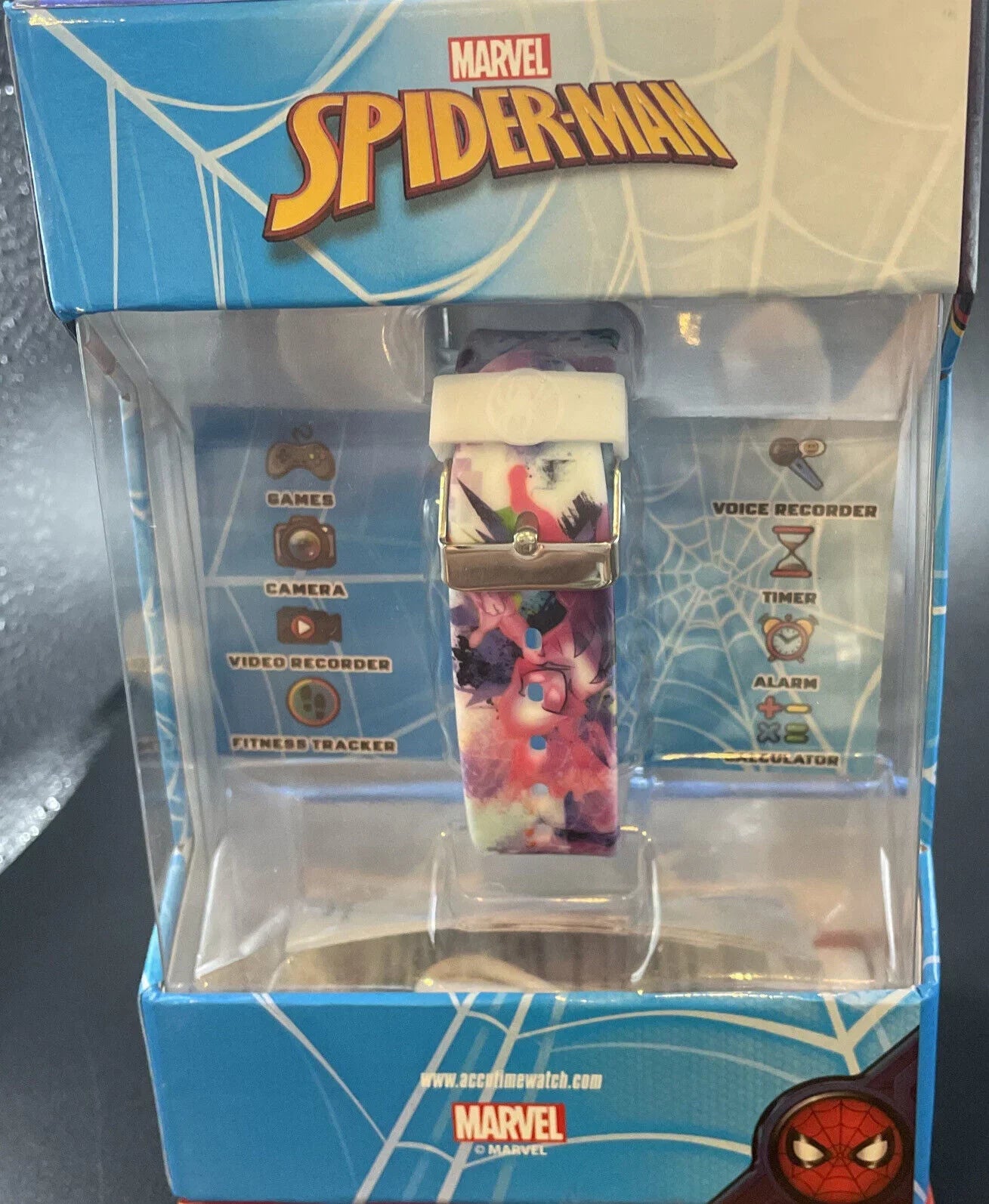 Marvel Ghost Spider Gwen Video Interactive Digital Camera Watch USB New