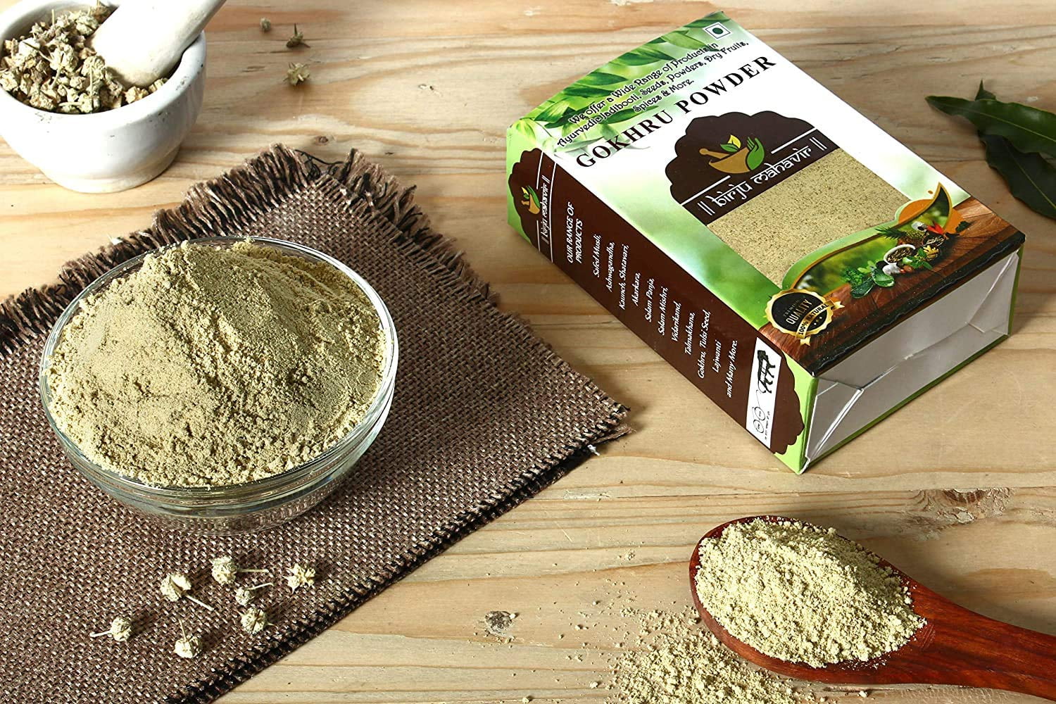 Radhe Birju Mahavir 100 Gr Gokhru Powder - Gokshura Powder