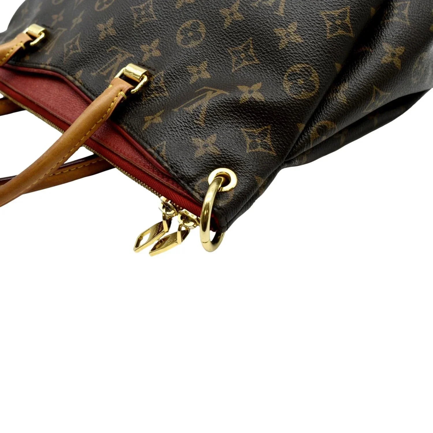 Pre-owned LOUIS VUITTON Pallas MM Monogram Canvas Shoulder Bag Brown