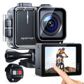 APEMAN A100s Action Camera 4K 50fps Touchscreen Ultra HD 20MP WiFi Sports 40M Dual 1350 mAh Batteries