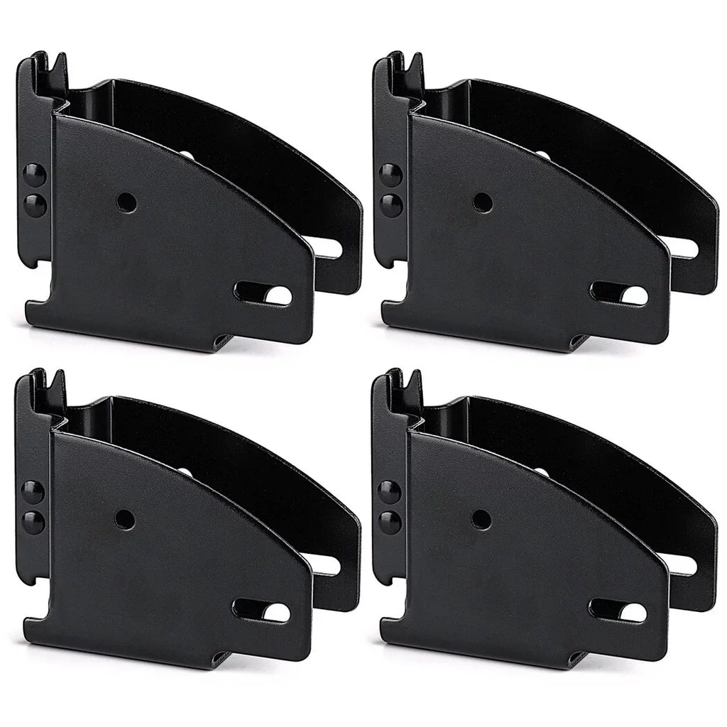 E Track Wood Beam Brackets, 4PCS E Track Wood Beam Socket Fittings, Cargo Tie Down Accessories, Cargo Storage Lumber Brackets Trucks, Trailers, RVs, Vans