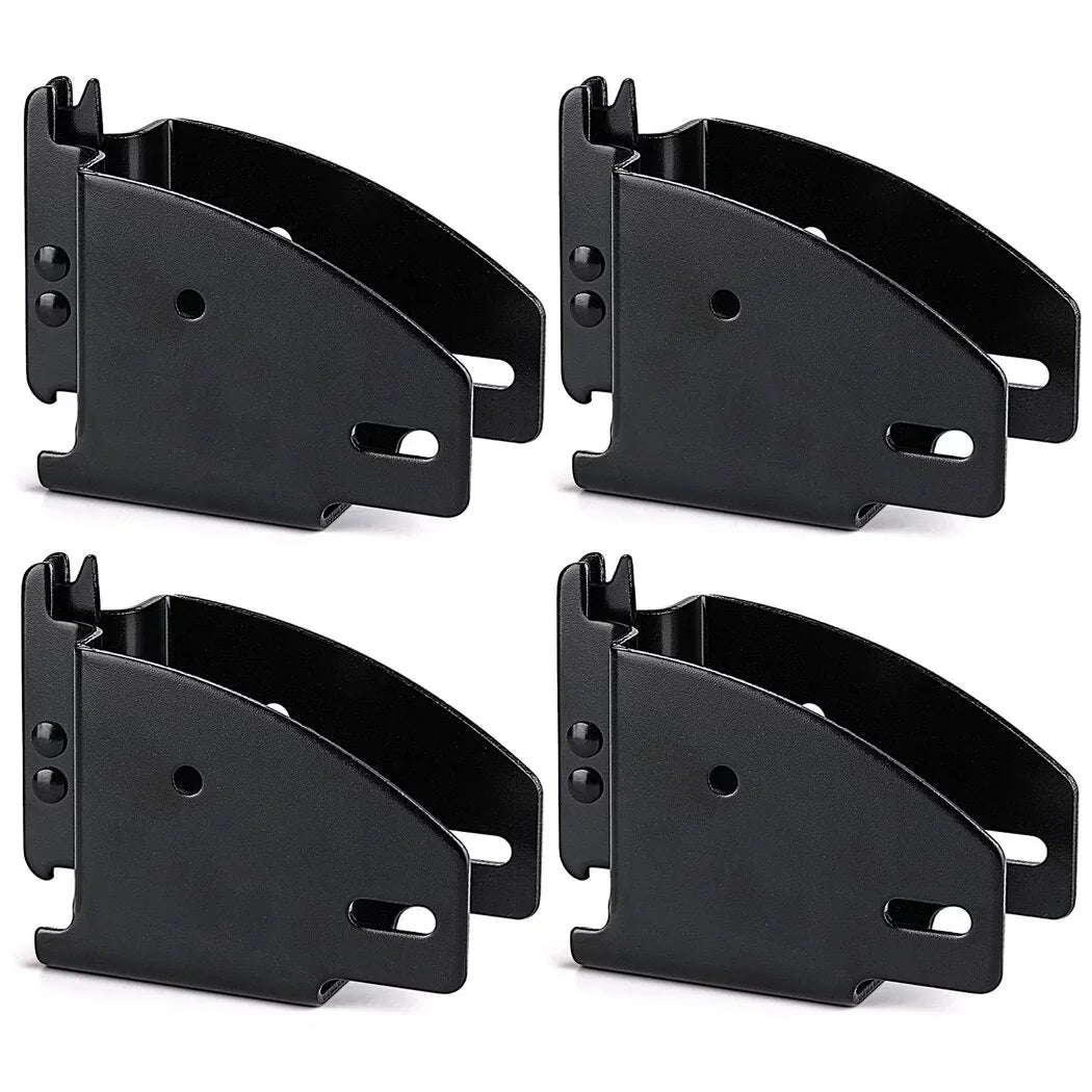 E Track Wood Beam Brackets, 4PCS E Track Wood Beam Socket Fittings, Cargo Tie Down Accessories, Cargo Storage Lumber Brackets Trucks, Trailers, RVs, Vans