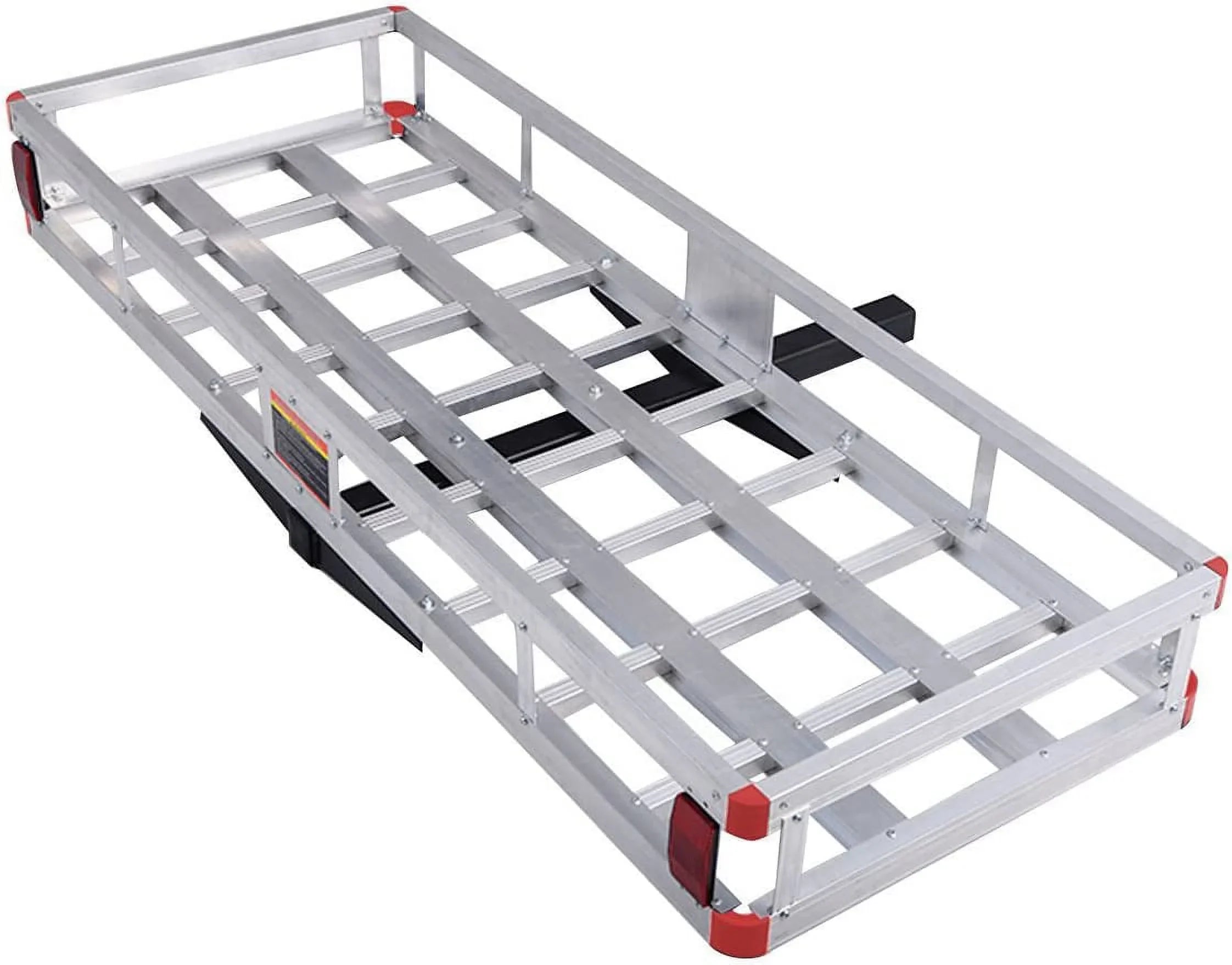 Hitch Cargo Carrier, Aluminum Trailer Hitch Cargo Carrier Fits 2” Receiver, 60” x 22” x 7” Mount Luggage Rack, Vehicle Cargo Basket SUV, Truck, Car, 500LBS Capacity