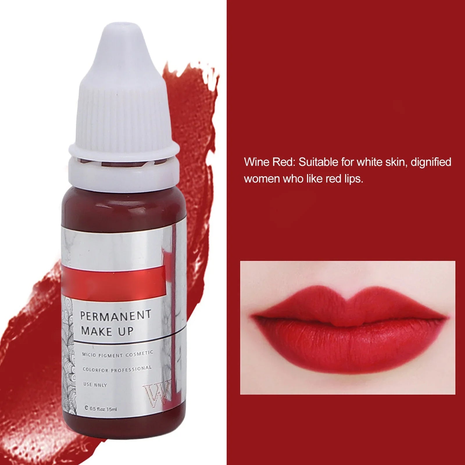 120ml Makeup Tattoo Ink Semi Permanent Lip Microblading Pigment Color 8pcs