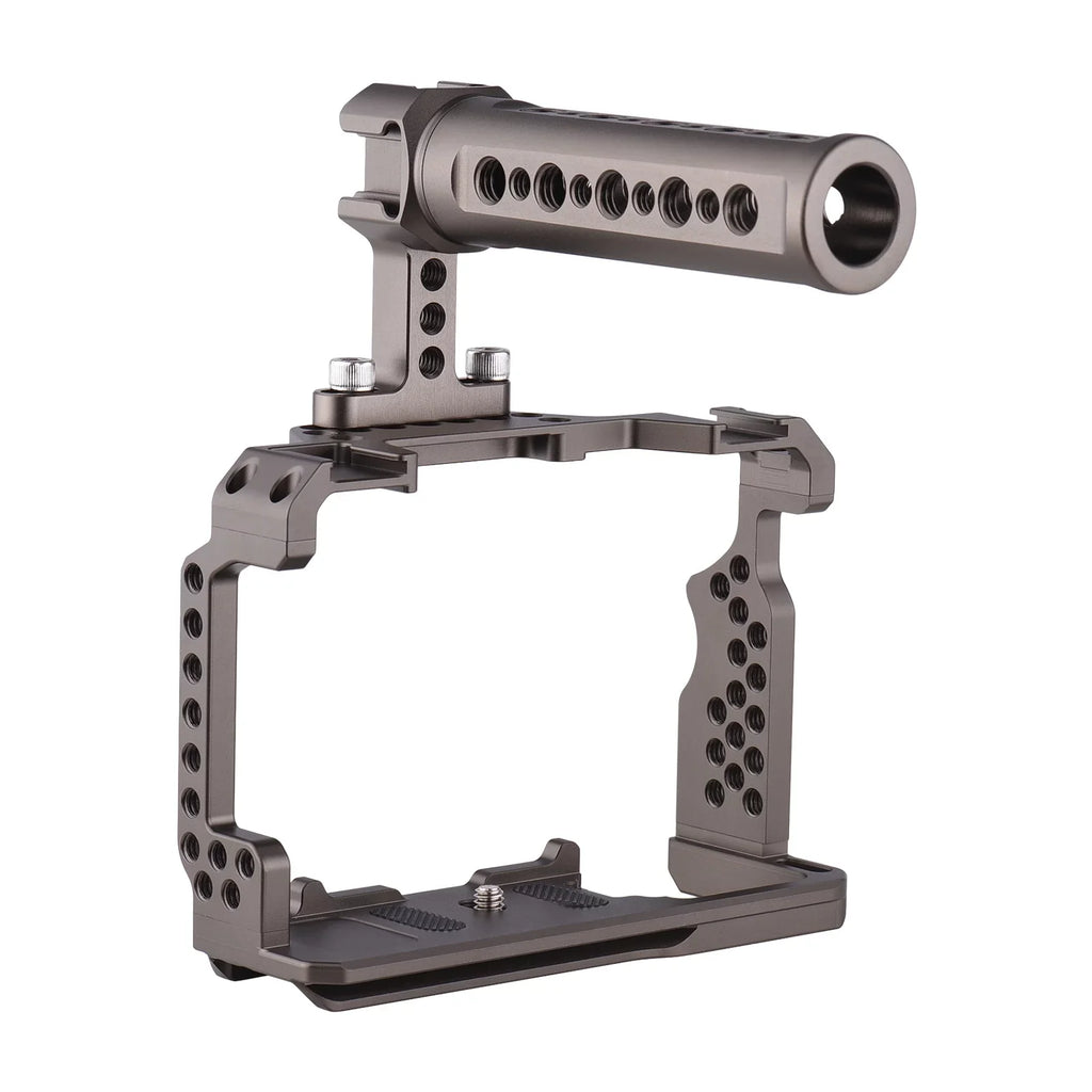 Andoer Aluminum Alloy Camera Cage Kit with Video Rig Handle Grip Replacement Sony A7R III/ A7 II/ A7III