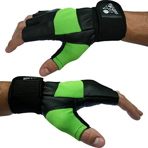 Weight Lifting Gloves with 12" Wrist Support Gym Workout, Weightlifting, Fitness & Cross Training - Best Men & Women - by Nordic Lifting&Trade -(Green, XSmall)
