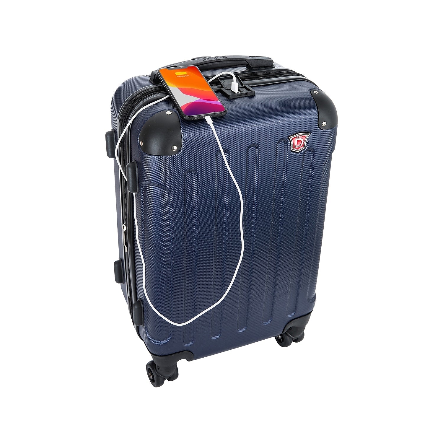 DUKAP Intely 2-Piece Plastic Luggage Set Blue (DKINT0SM-BLU)