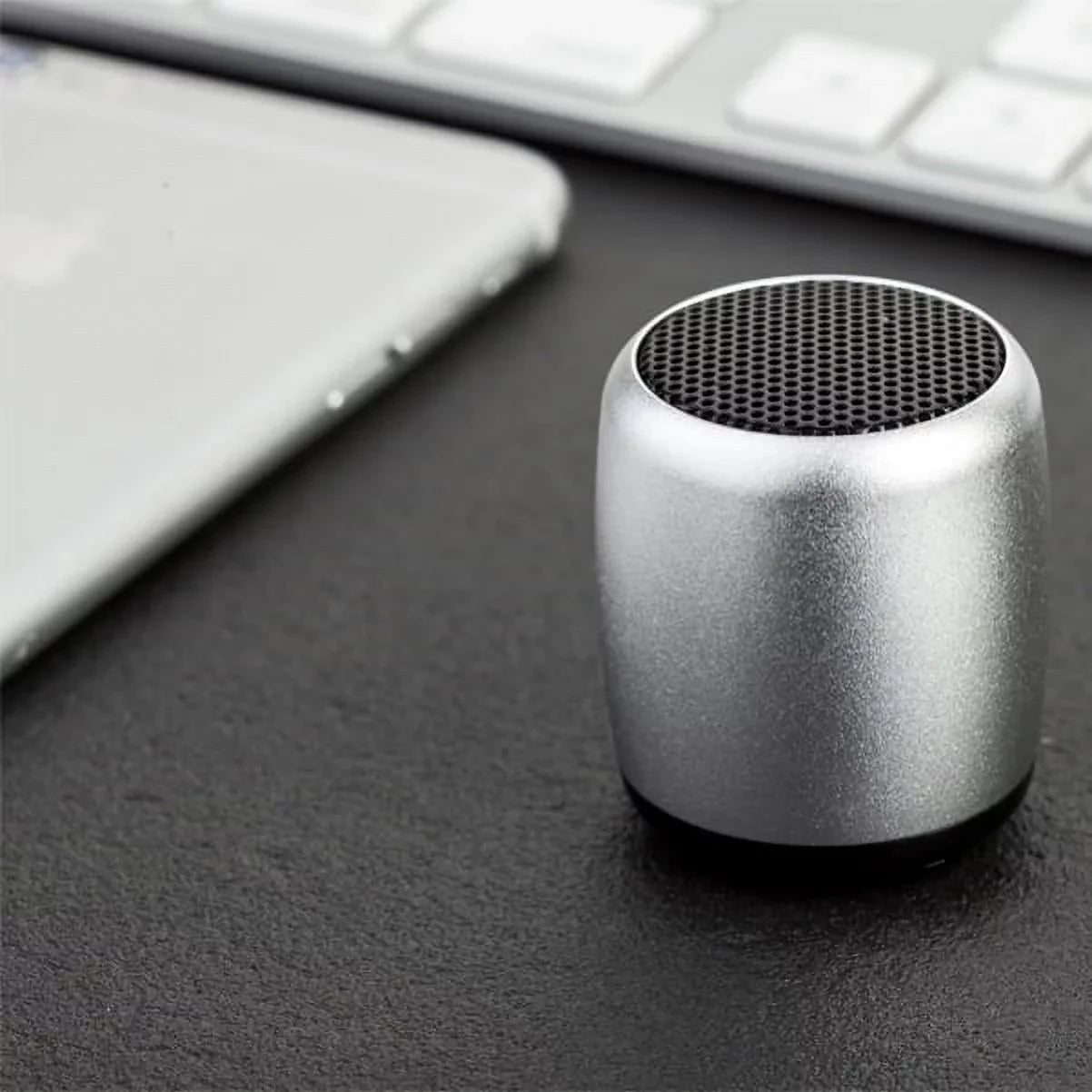 Mini Wireless Speaker iPhone SE (2022) - Remote Shutter Handsfree Mic Audio Multimedia Rechargeable Silver Z6L With iPhone SE 2022 (3rd Generation)