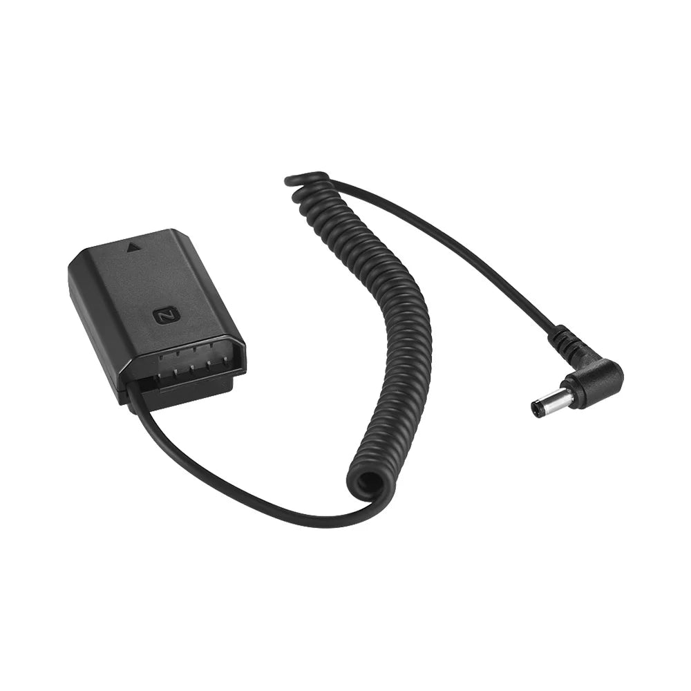 7299 NP-FZ100 Dummy Battery Pack DC Coupler Connector Spring Cable Sony A7III A9 A7RIII A7SIII