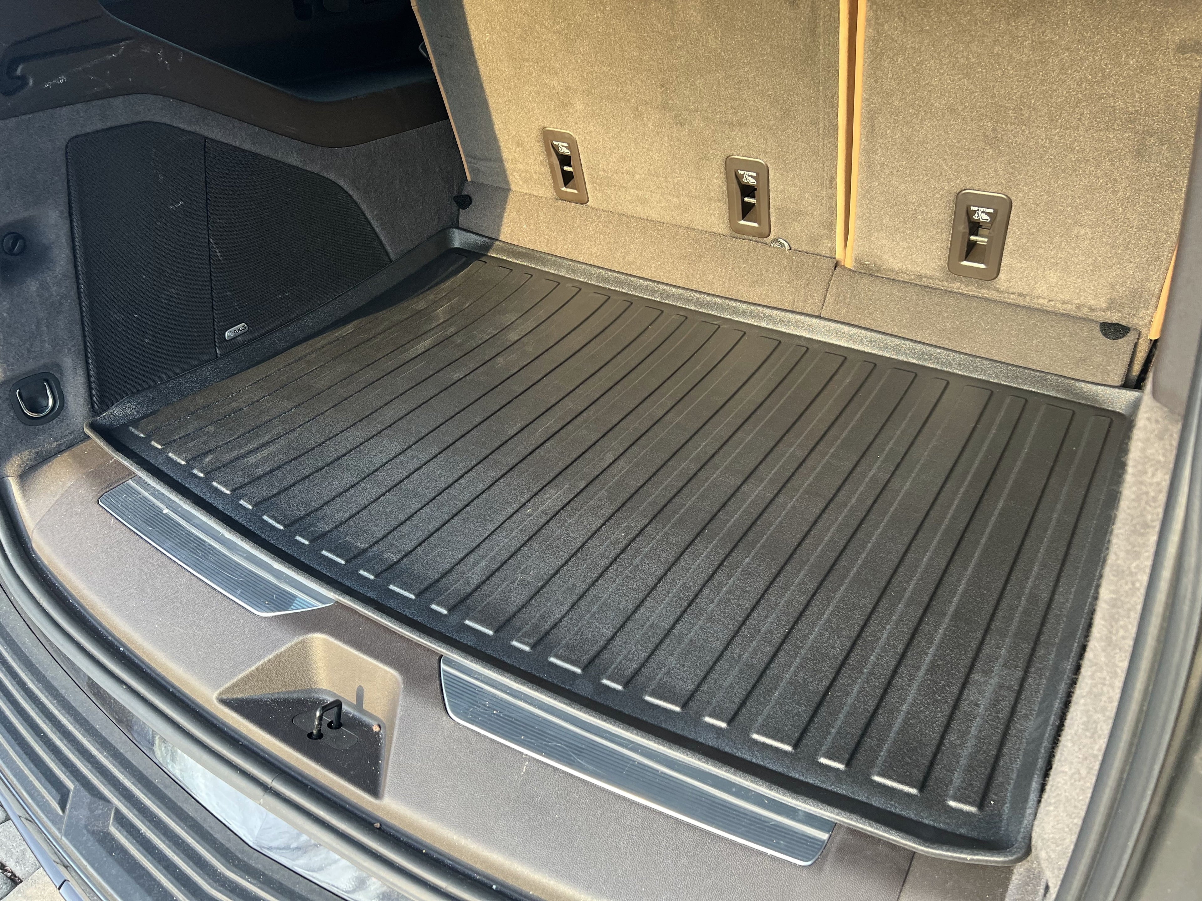 Premium Cargo Liner GMC Yukon XL Denali 2021-2023 - 100% Protection - Custom Fit Car Trunk Mat - All-Season Black Cargo Mat - 3D Shaped Laser Measured Trunk Liners Gmc Yukon XL
