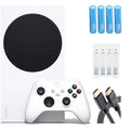 Microsoft Xbox Series S All-Digital 512 GB Console White (Disc-Free Gaming), One Xbox Wireless Controller, 1440p Resolution, Up to 120FPS, Wi-Fi, with Batteries and Charger Accessories Set and more
