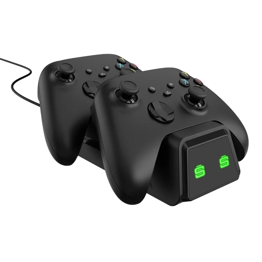 Microsoft Xbox Series S 512GB Console with POWERPACK USB-C Charge Cable & Battery and CHARGEDOCK Dual Charge Base Bundle