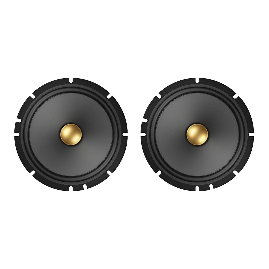 Pioneer TS-A1601C 5-1/4-In. 350-Watt 2-Way Component Speakers Black and Gold, Max Power 2 Pack, TS-A1601C