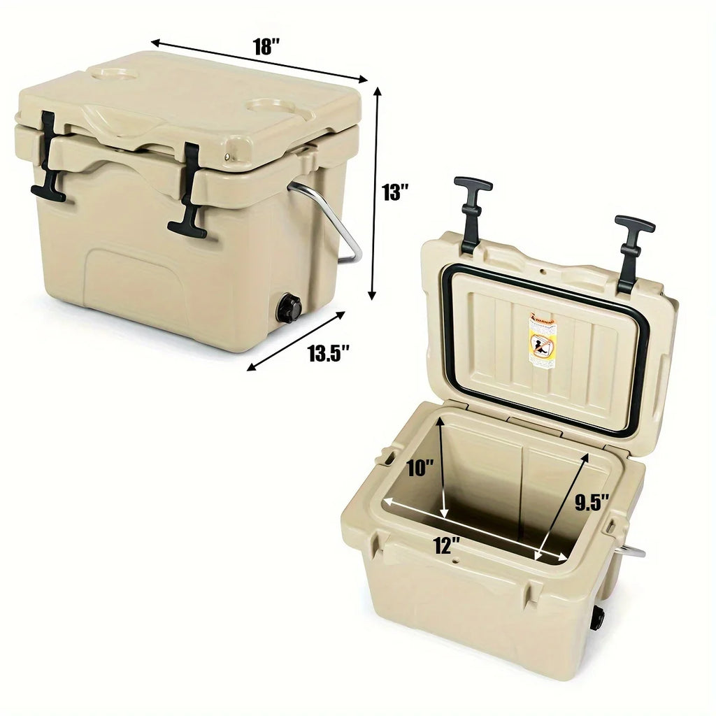 COSTWAY 16-Quart Cooler - Resilient Leak-Proof Ice Chest, Keeps 24 Cans Chilled - Optimal Outdoor Camping & Picnics