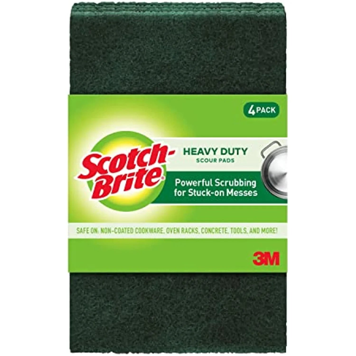 Scotch-Brite Heavy Duty Scour Pads, 48, Green