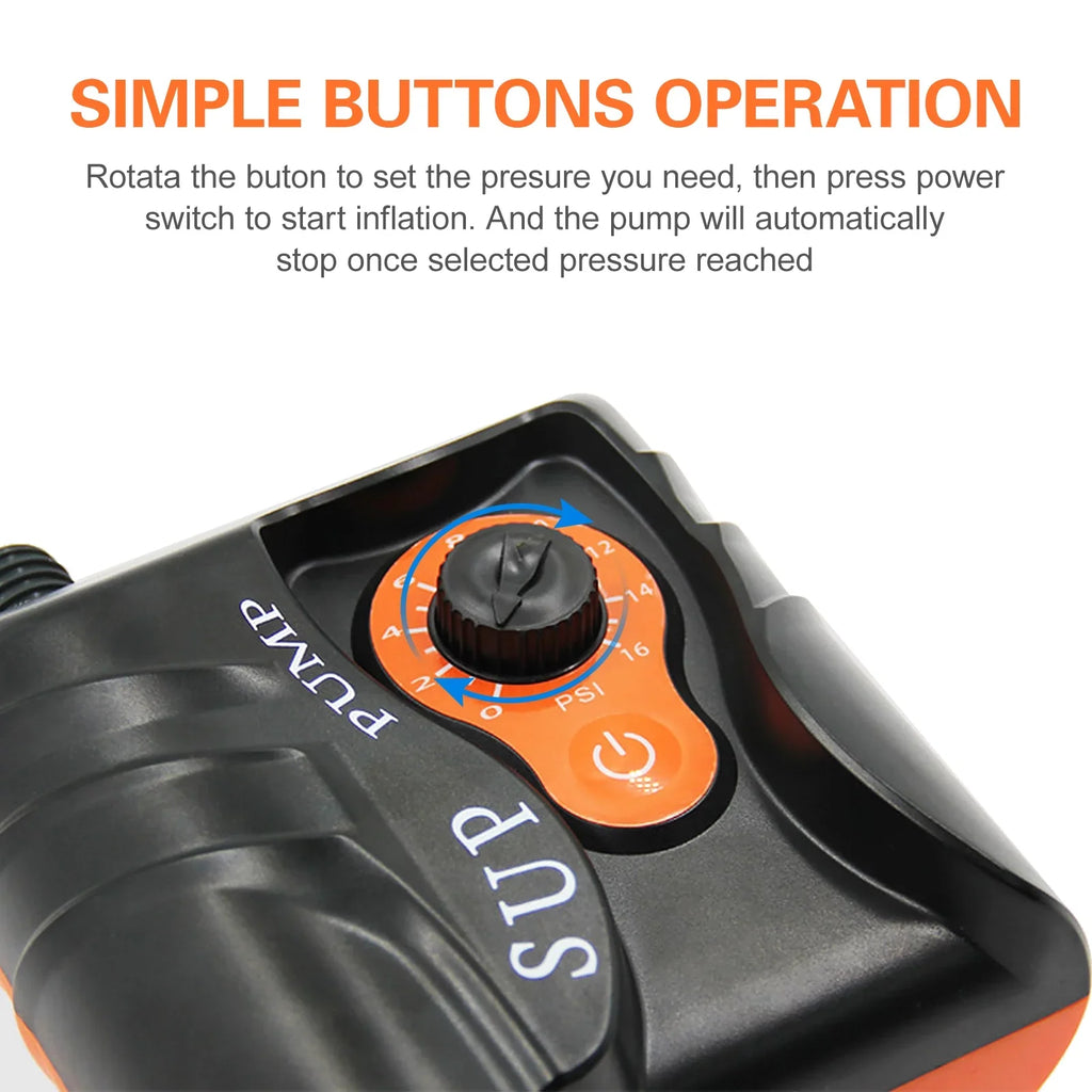 STERMAY 16PSI Electric Inflation Air Pump with 6PCS Nozzles Inflatable and Craft