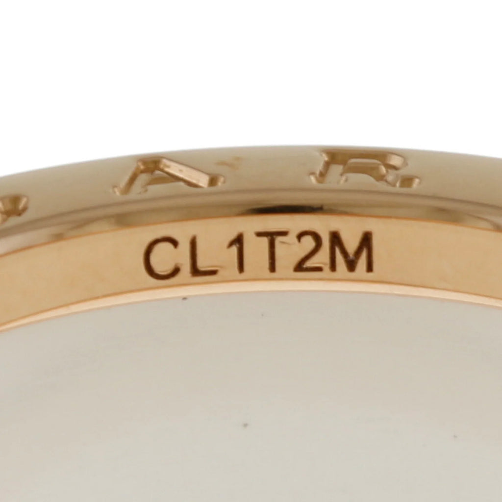 Pre-Owned Bvlgari B Zero One B-zero.1 4 Band White Ceramic Ring No. 10 18K Women's BVLGARI (Good)