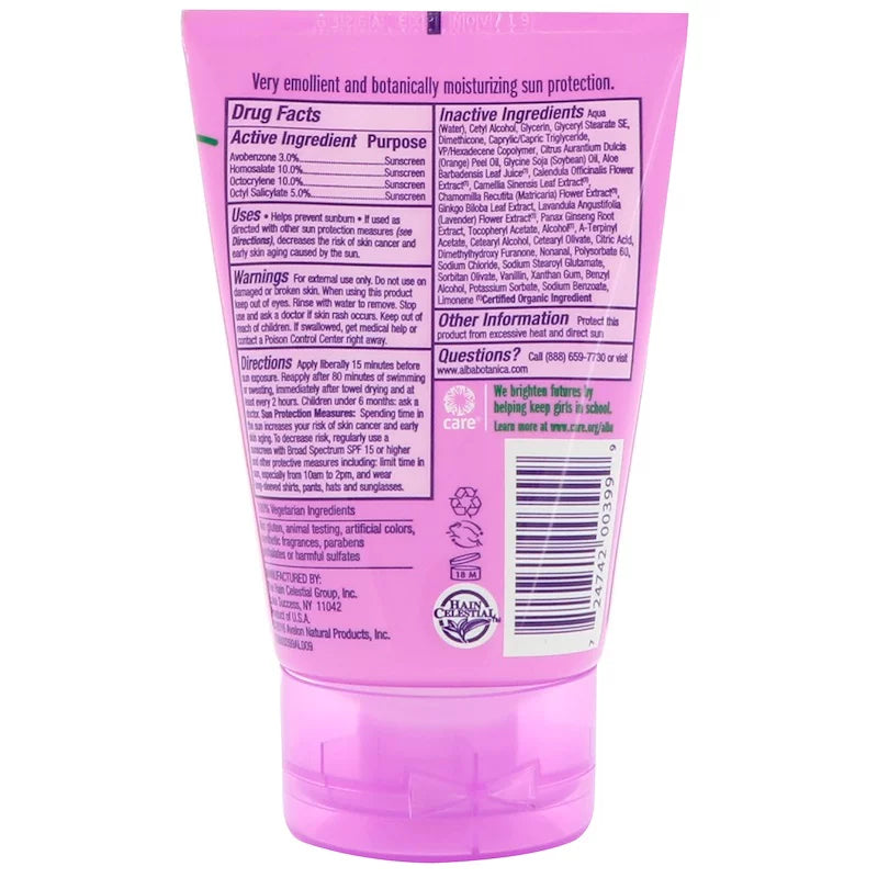 Alba Botanica, Kids Sunscreen, Tropical Fruit, SPF 45, 4 oz(Pack of 3)