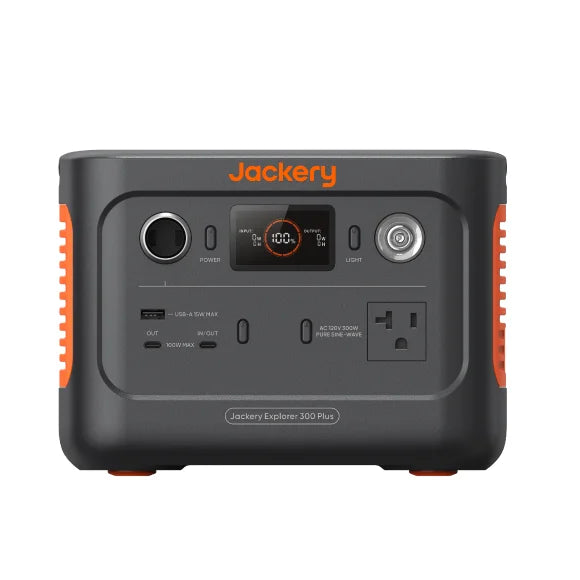 Jackery Explorer 300 Plus Portable Power Station, 288Wh Backup LiFePO4 Battery, 300W AC Outlet, 3.75 KG Solar Generator RV, Outdoors, Camping, Traveling, and Emergencies