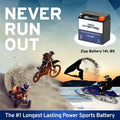 Zipp Battery Ytx14l-bs (14l-bs 12 Volts,12 Ah, 200 Cca) Motorcycle Battery Harley-davidson 1200cc Xl Xlh Sportster 2007