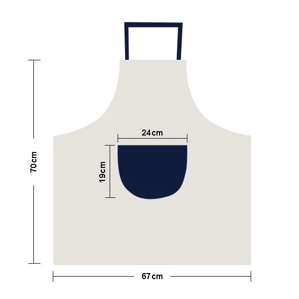 Enthusiasm s Art Apron Adjustable Bib Cotton Linen BBQ Kitchen Pocket Pinae
