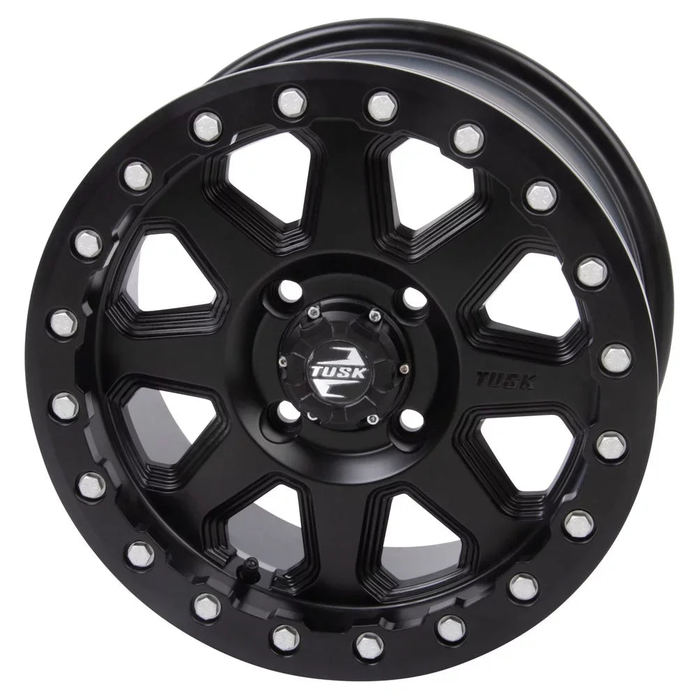 4/137 Tusk Uinta Beadlock Wheel 14x7 4.0 + 3.0 Matte Black For Can-Am Defender HD10 Pro Limited 2021-2022