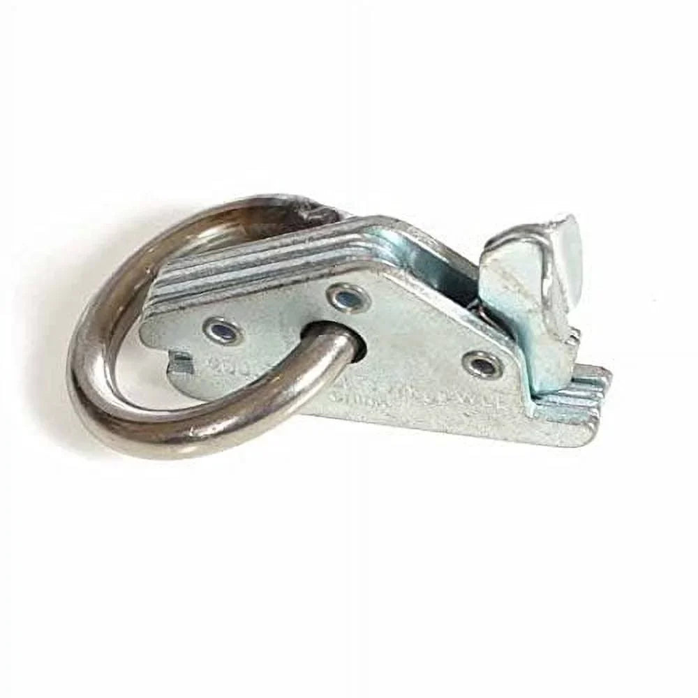 DC Cargo Mall 10-Pack Heavy Duty Steel E-Track O Ring Tie-Down Anchors w/ E Track Spring Fitting Attachments, O-Rings, Tie Down Cargo Loads to ETrack TieDown System in Trailer, Truck, Van, Pickup