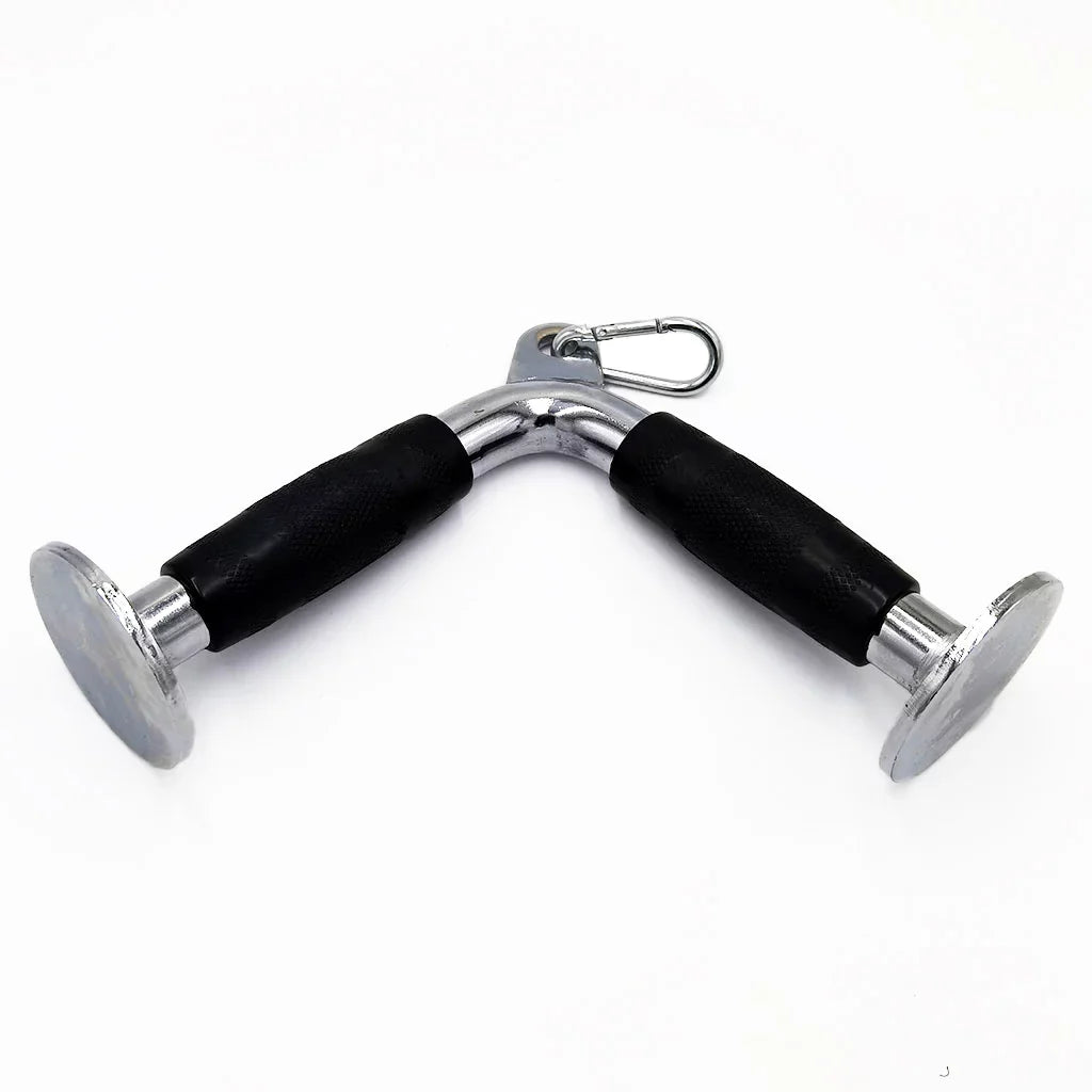 V Shaped Press DownBar, Strength Training Deluxe Single Double D Handle Tricep Rope, V-Shaped Rotating Straight Press Down Bar Weight Workout, Cable Machine Accessories