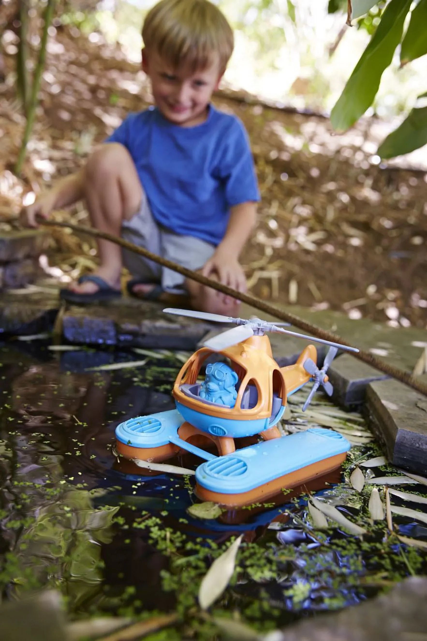 Green Toys Seacopter Play Vehicles, Orange/Blue, Unisex Child Ages 2+