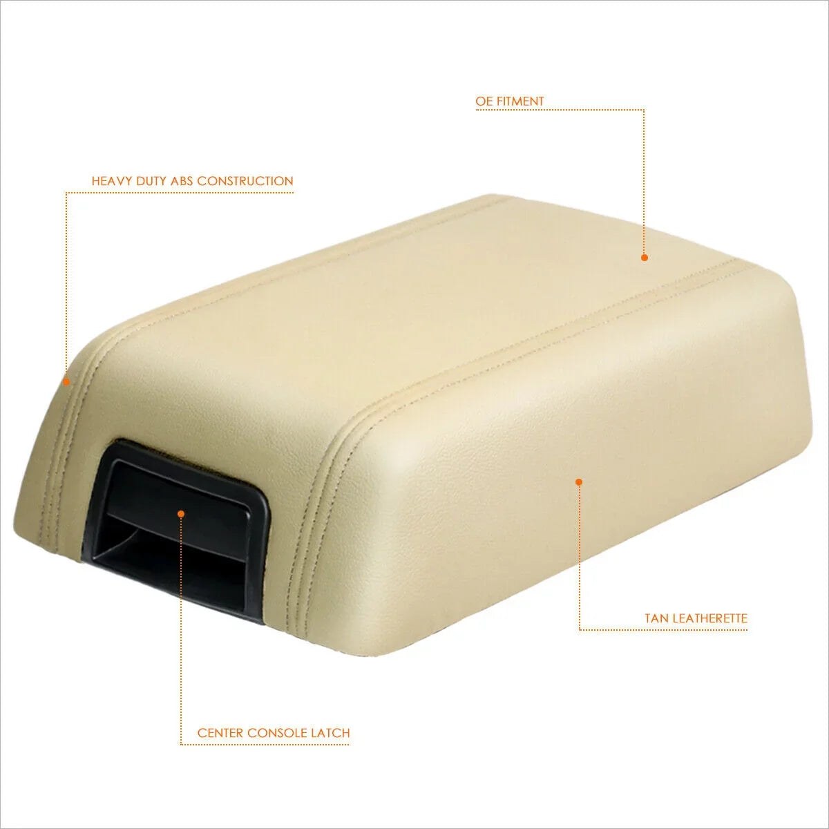 Teledu Beige Center Console Top Lid Repair Kit Armrest Latch Shield For Ford Lincoln
