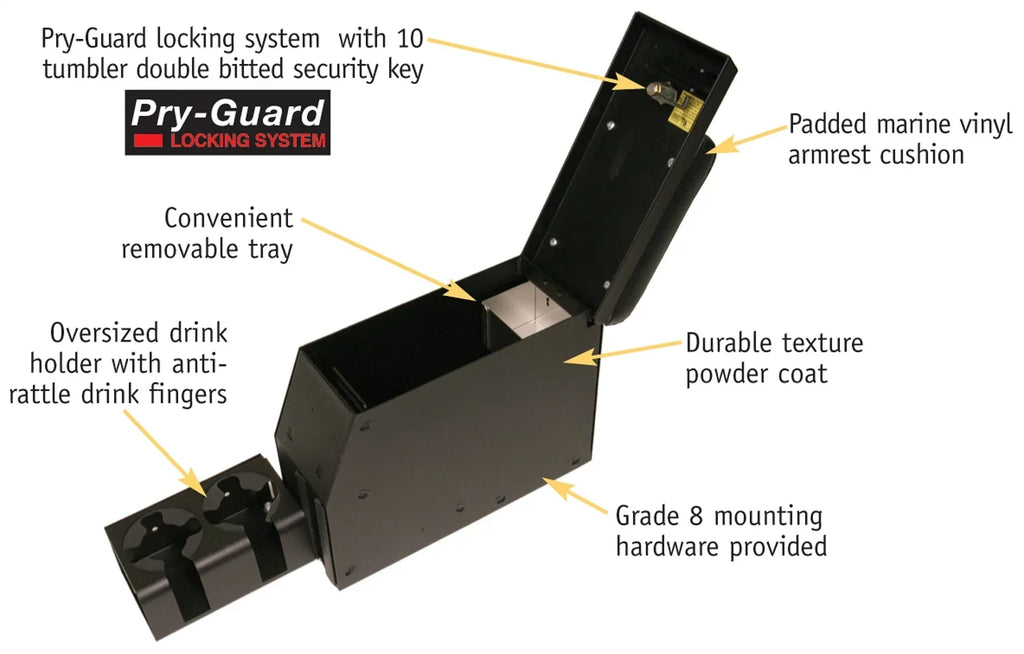 Tuffy Security Products 052-01 Series II Console Replacement; Black; Suzuki Samurai
