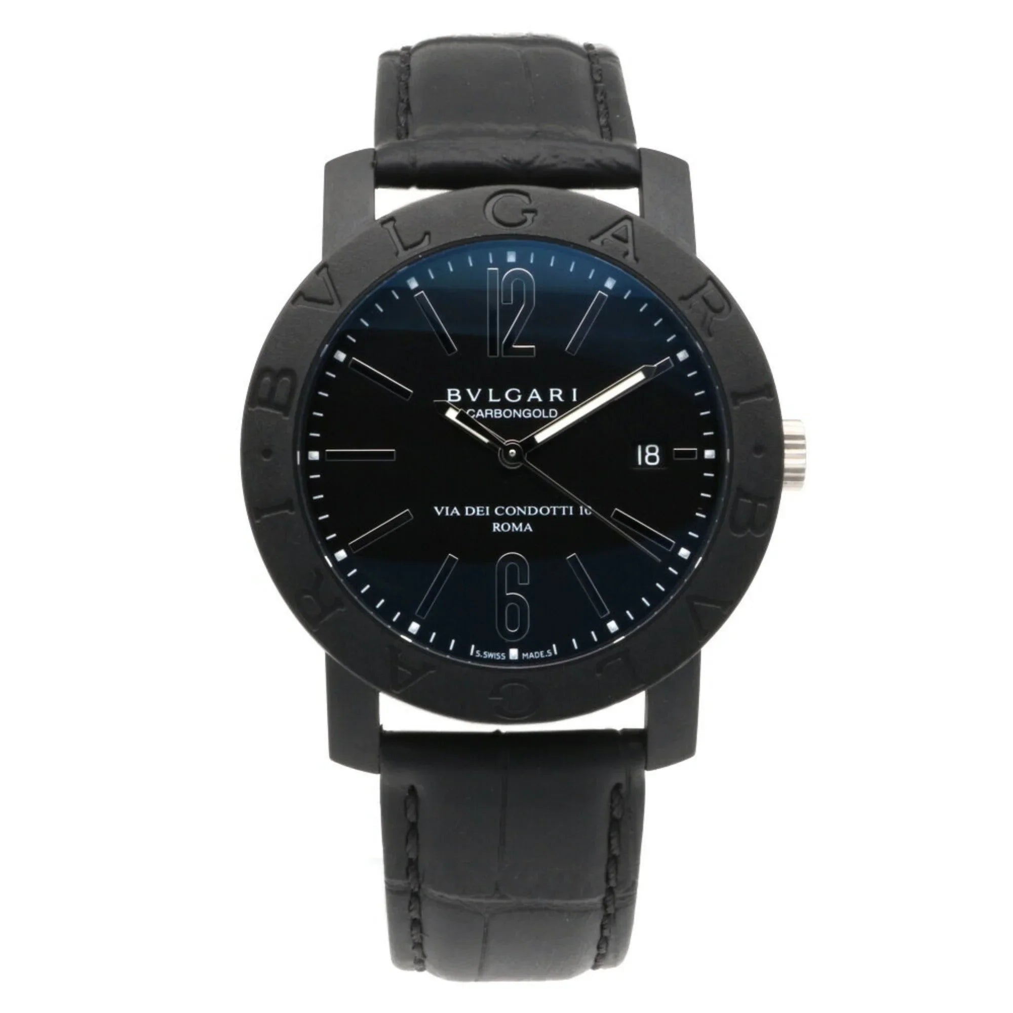 Pre-Owned Bvlgari BVLGARI carbon watch BB40CL self-winding men's (Good)
