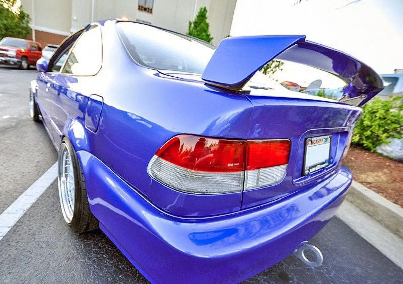 Extreme Online Store 1996-2000 Honda Civic 2Dr Coupe | EOS Mugen Style JDM ABS Plastic Primer Black Rear Trunk Lid Wing Spoiler