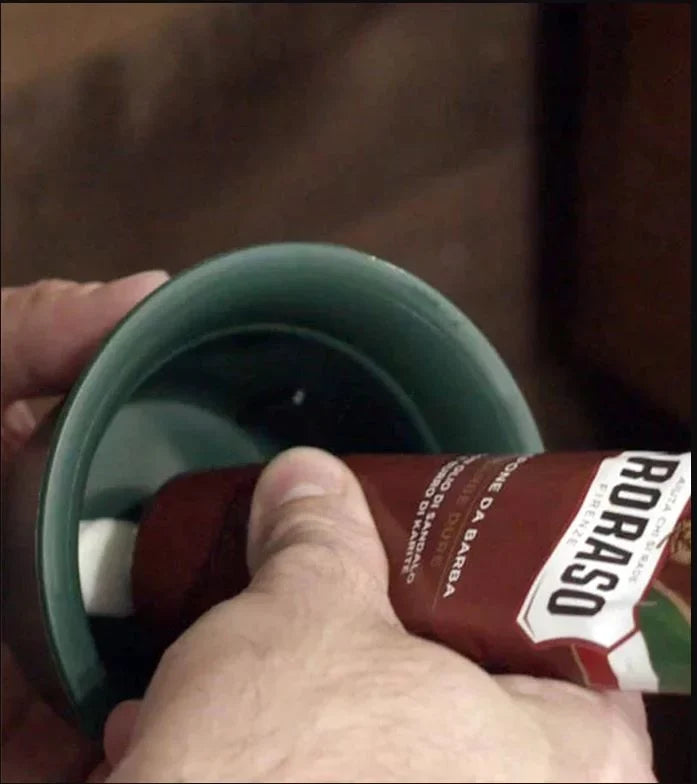 Proraso Shaving Soap Cream Sandalwood Shea Butter Sapone Da Barba in Coarse Beard 150ml tube - RED 3 Pack