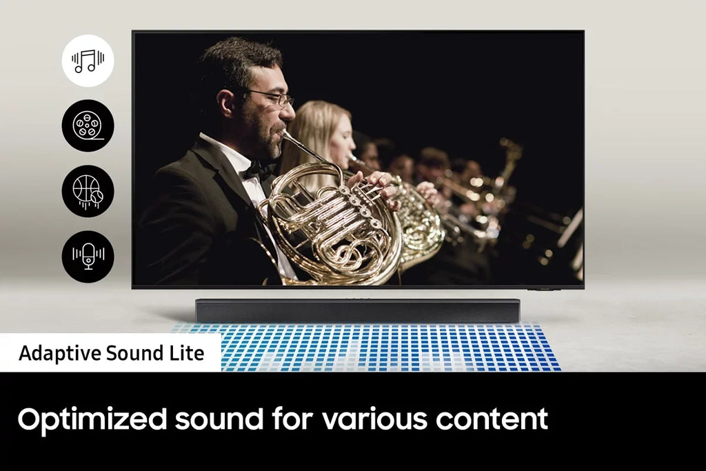Samsung QN55S90CAFXZA 55" 4K OLED Smart TV with AI Upscaling with a Samsung HW-B550 2.1ch Soundbar and Subwoofer with Dolby Audio (2023)