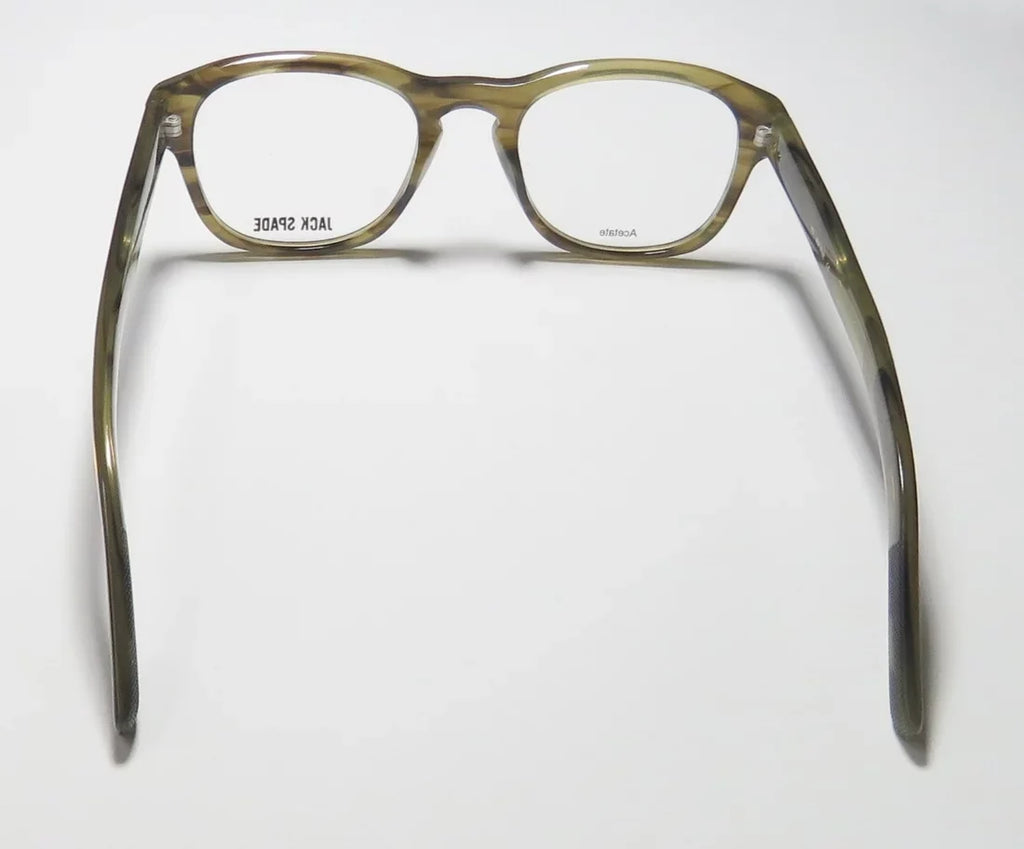 NEW JACK SPADE FREEMAN MENS/WOMENS DESIGNER FULL-RIM STRIATED OLIVE BRAND NAME COLLECTIBLE AUTHENTIC FRAME DEMO LENSES 48-20-140 EYEGLASSES/EYEGLASS FRAME