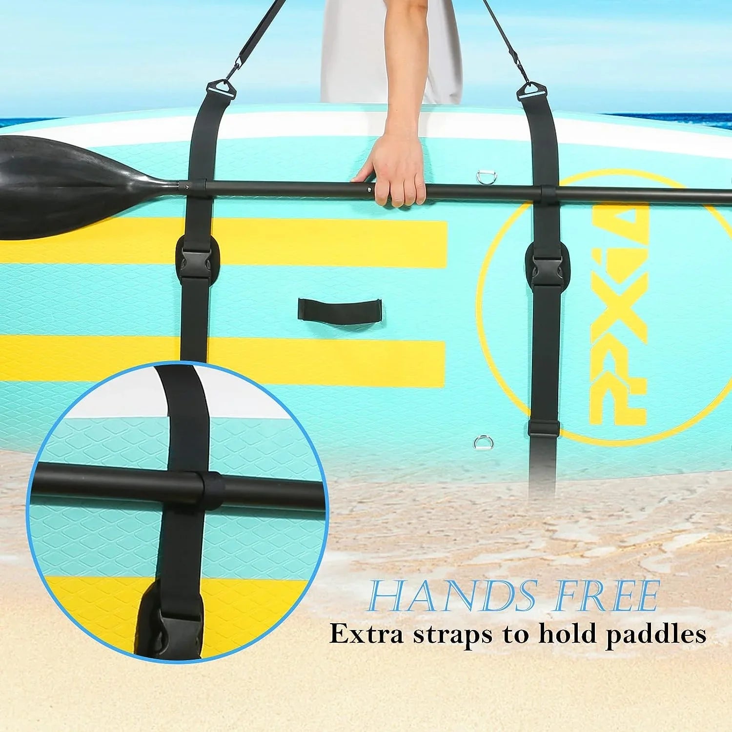 Paddle Board Carry Strap, Adjustable SUP Carrying Strap Boards, Paddle Board Accessories Women and Men Paddleboards, Surfboards, Longboards, Canoe and Kayaks