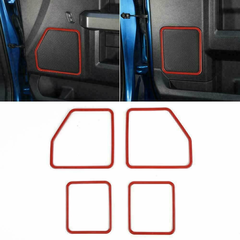 Teledu F150 Red 28pcs Full Interior Set Center Console Protection Trim Kit