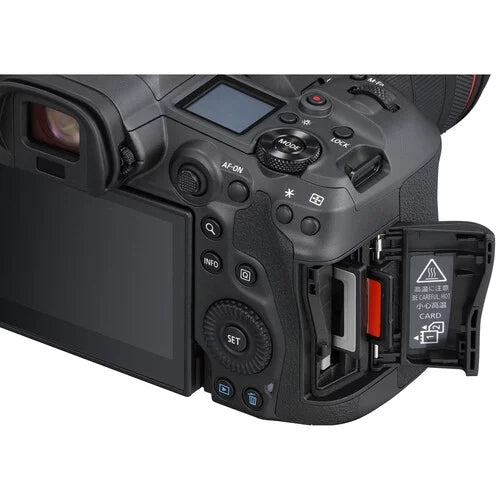 Canon EOS R5 Full Frame Mirrorless Camera with RF 24-105mm STM & 75-300mm III + 420-800mm HD Lenses, Accessories: 2X 64GB Memory Cards, LED Video Light, Microphone, Extra Battery, Case & More