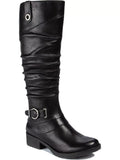 BARETRAPS Womens Black Stretch Gore Side Pull Tab Latch Accent Cushioned Onika Round Toe Block Heel Zip-Up Boots Shoes 11 M