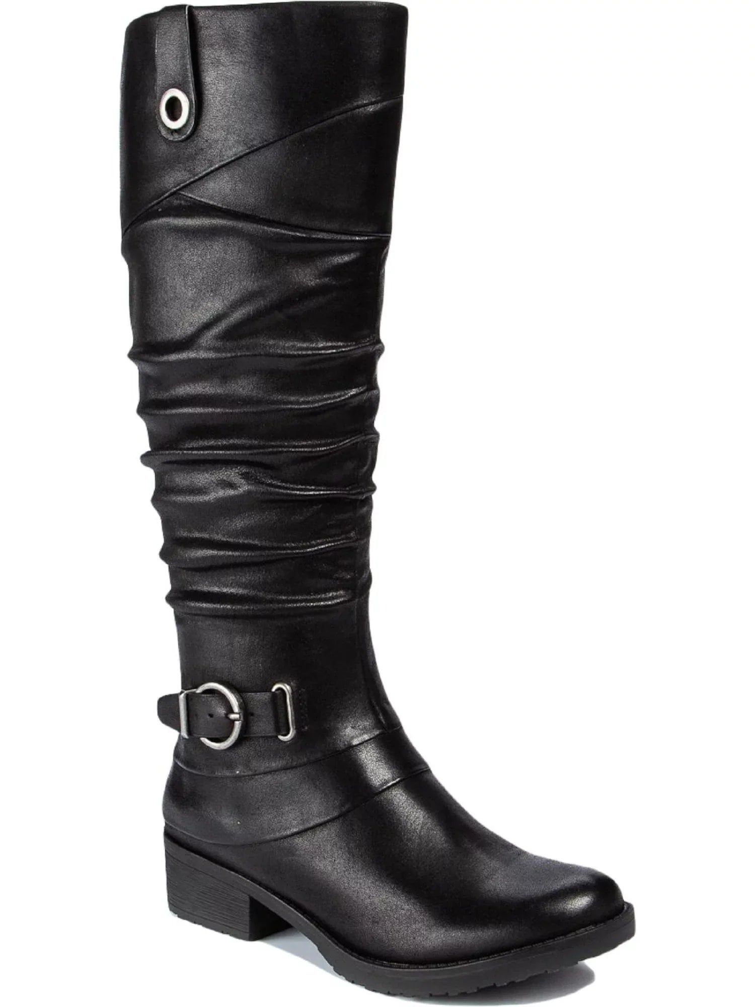 BARETRAPS Womens Black Stretch Gore Side Pull Tab Latch Accent Cushioned Onika Round Toe Block Heel Zip-Up Boots Shoes 11 M