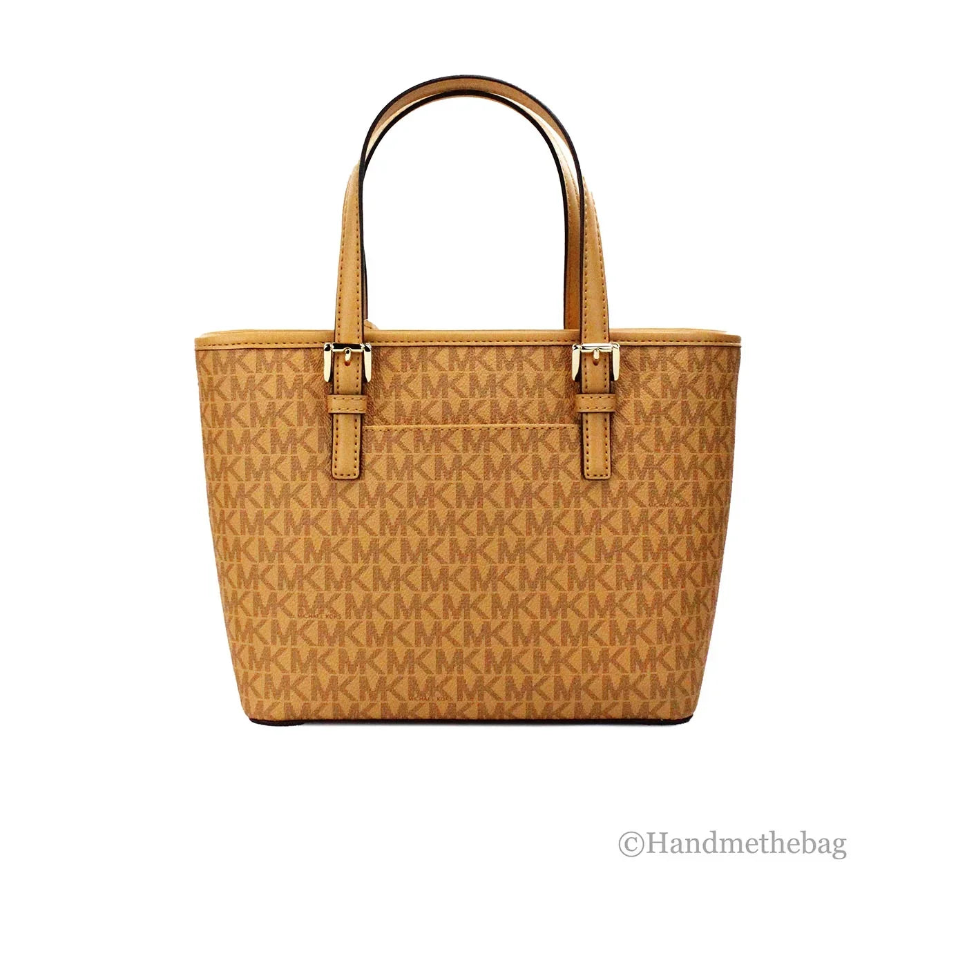 Michael Kors Jet Set Cider PVC Leather XS Carryall Top Zip Tote Bag Purse