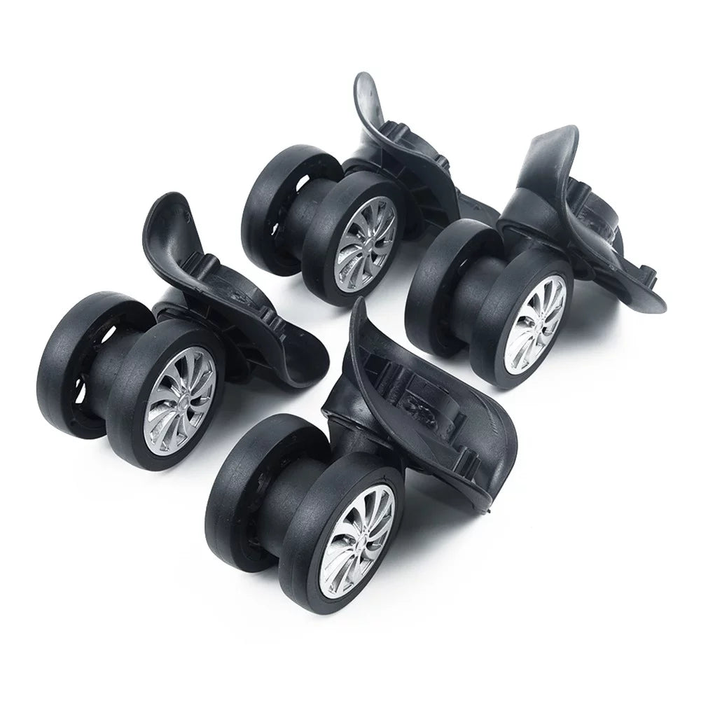 Yuri 4 Set Replacement Luggage Suitcase Wheels Swivel Universal Wheel Black