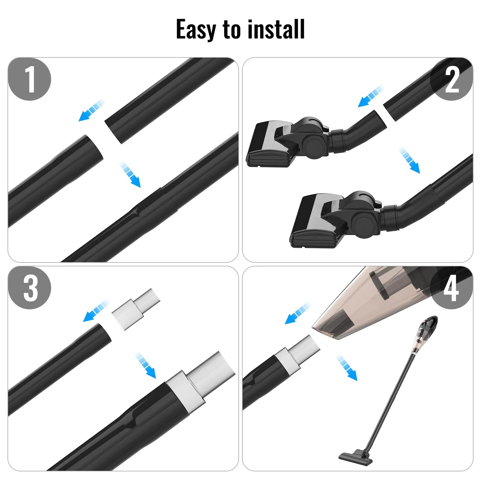DOFLY Rechargeable Vacuum Cleaner Cordless, Upgraded 11000PA Super Suction Stick Vacuum Cleaner, Handheld Vacuum Cordless Stick Vacuum with LED Light(AK-007A-Pro)