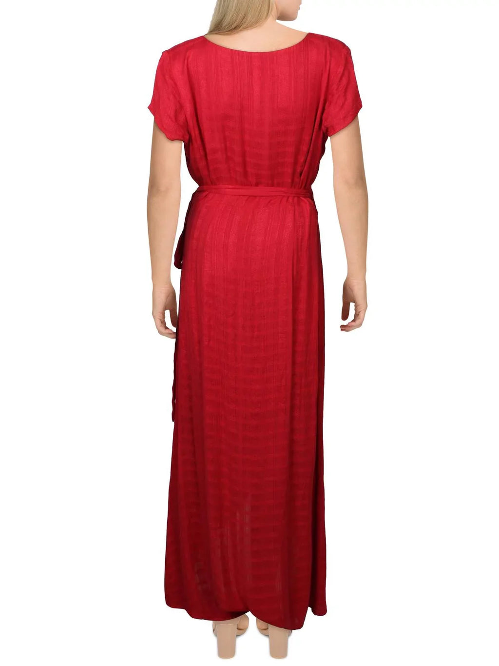 Women’s L Space Goa Shield Maxi Wrap Dress, Red, Medium