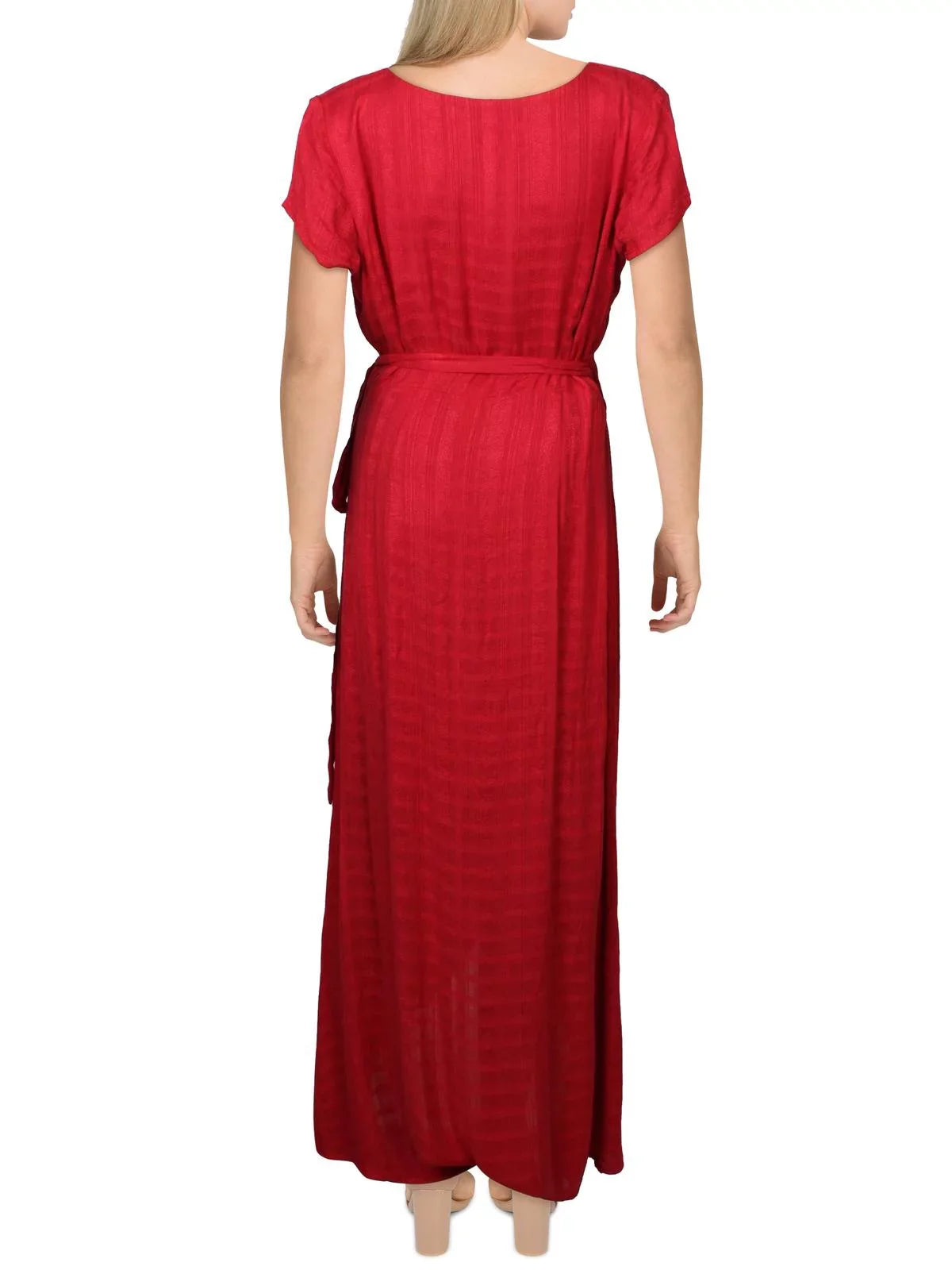 Women’s L Space Goa Shield Maxi Wrap Dress, Red, Medium