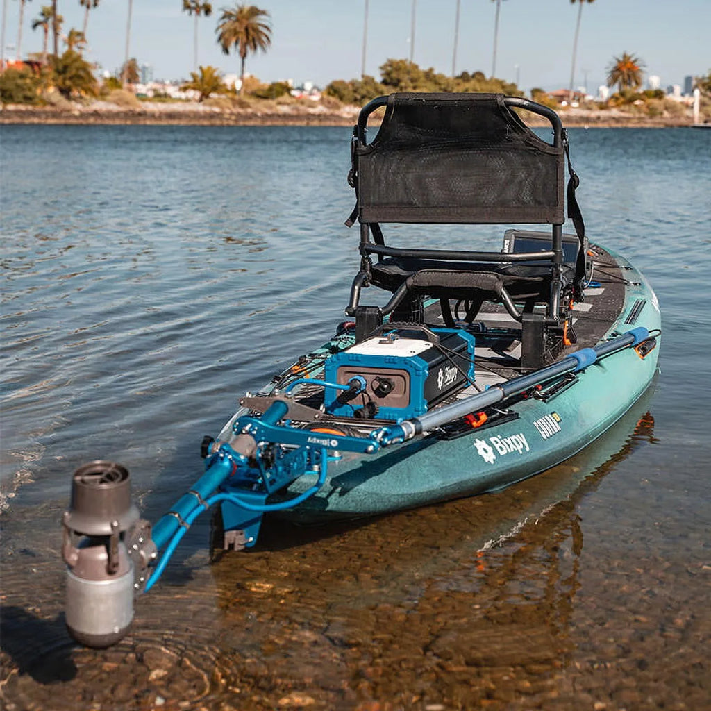 Bixpy K-1 Outboard Kit with SUN80 Solar Panel - Electric Marine Trolling Motor with 378 Wh Battery,Perfect Kayak, Inflatable Watercraft, Paddle Boards